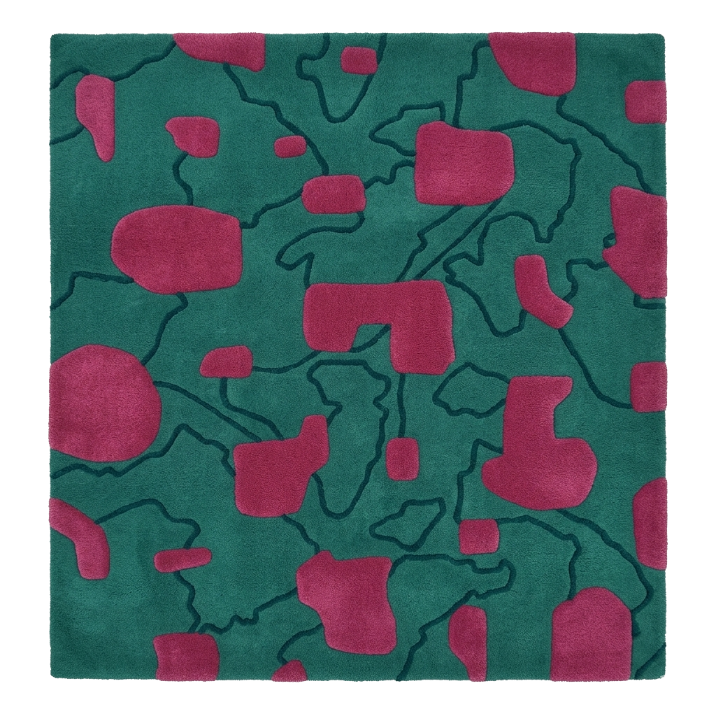 Jade Petal Terrain Hand Tufted Wool Rug