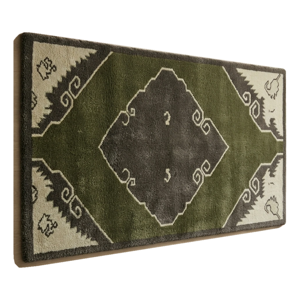 Juniper Cloud Temple Hand Tufted Runner Rug - alternate view