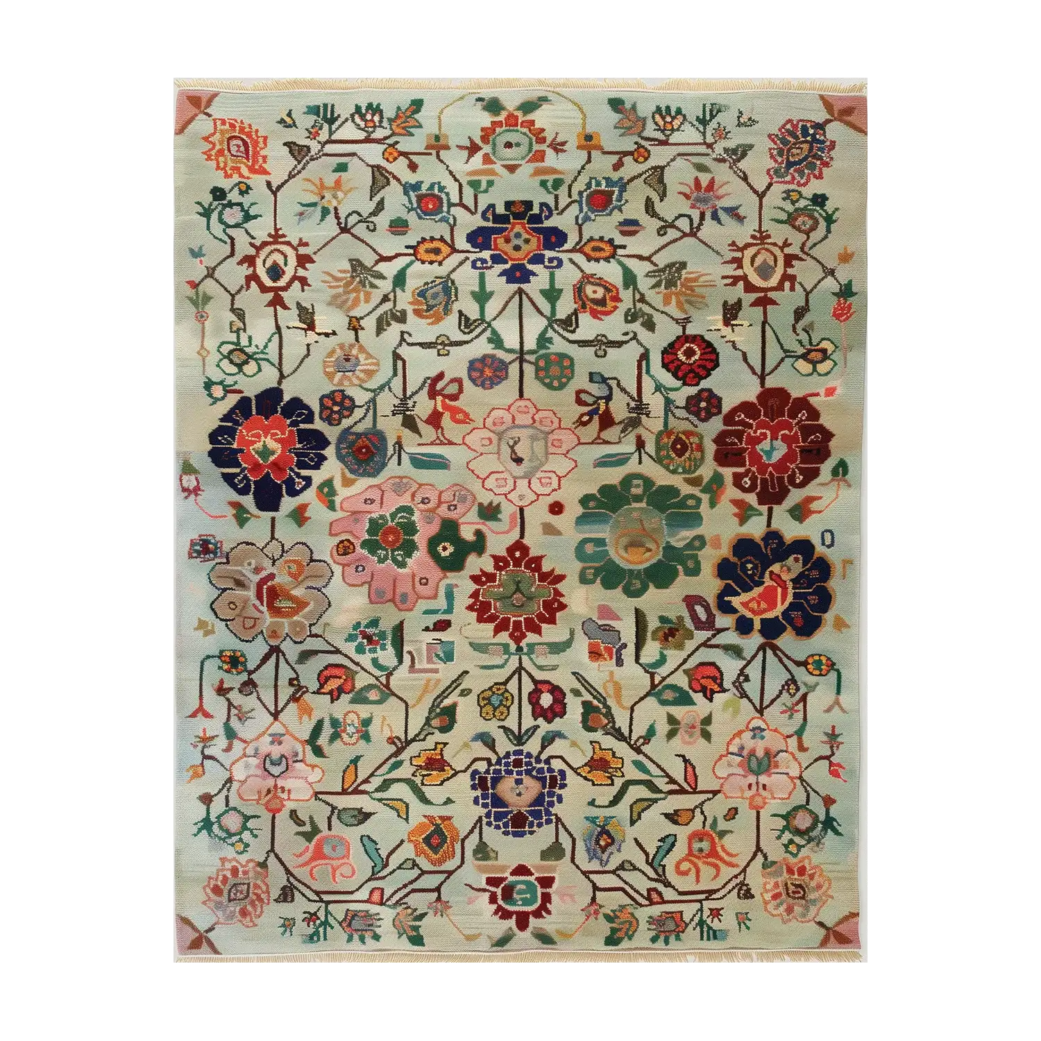 Kaleidoscope Garden Knotted Wool Rug
