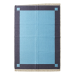 Lagoon Frame Flatweave Cotton Dhurrie Rug