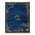 Lapis Garden Pavilion Hand Knotted Rug