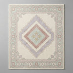 Lavender Mist Diamond Hand Tufted Wool Rug - studio photo