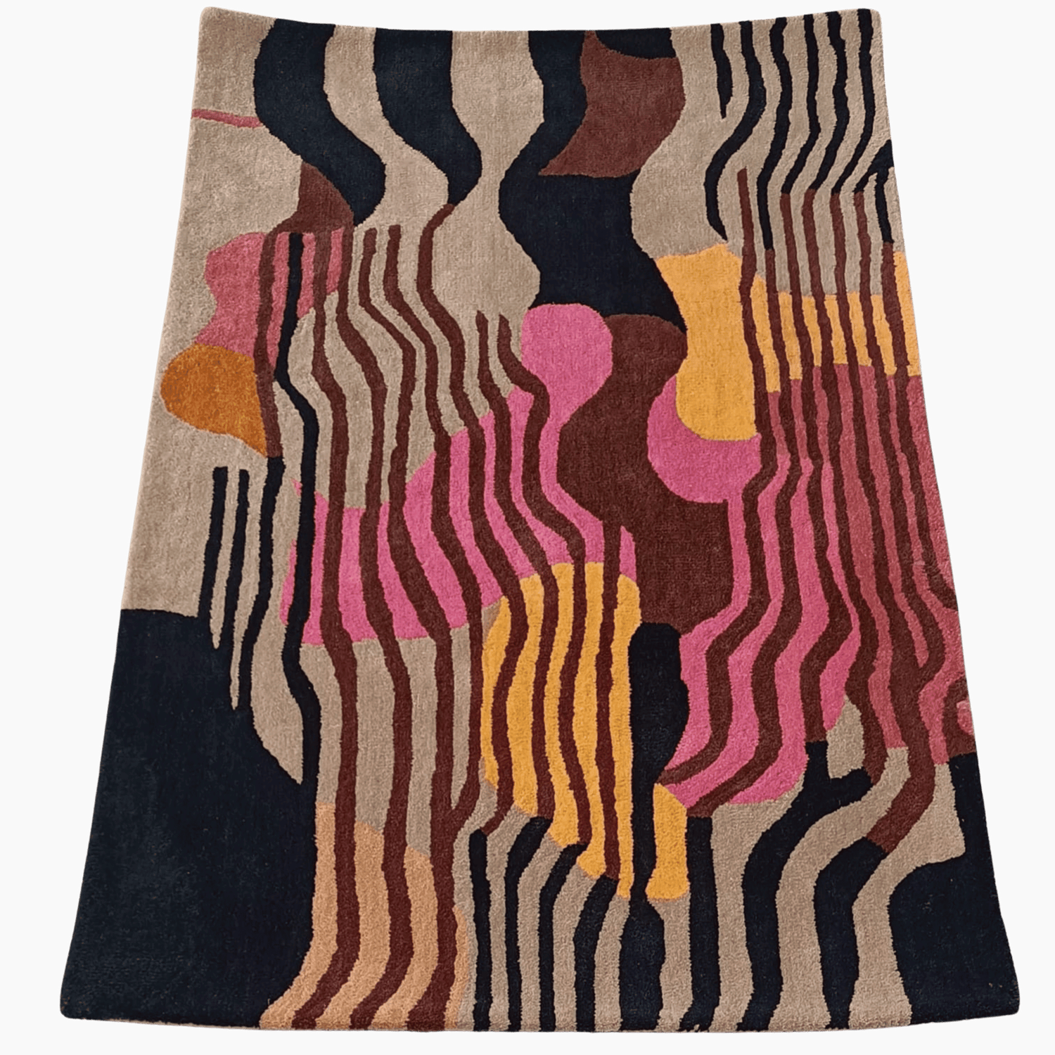 Layered Abstract Hand Tufted Rug 3 x 5 ft