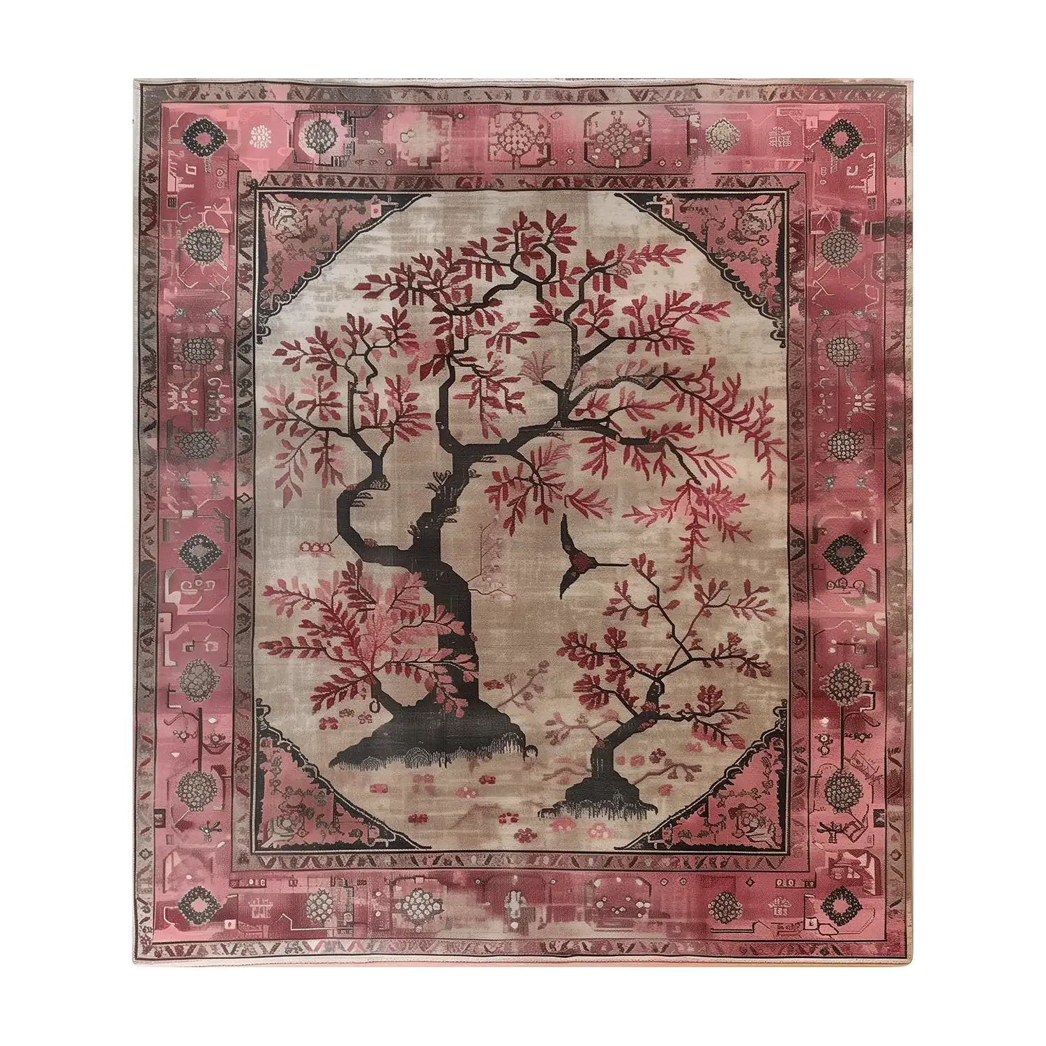 Maple Meditations Knotted Wool Rug