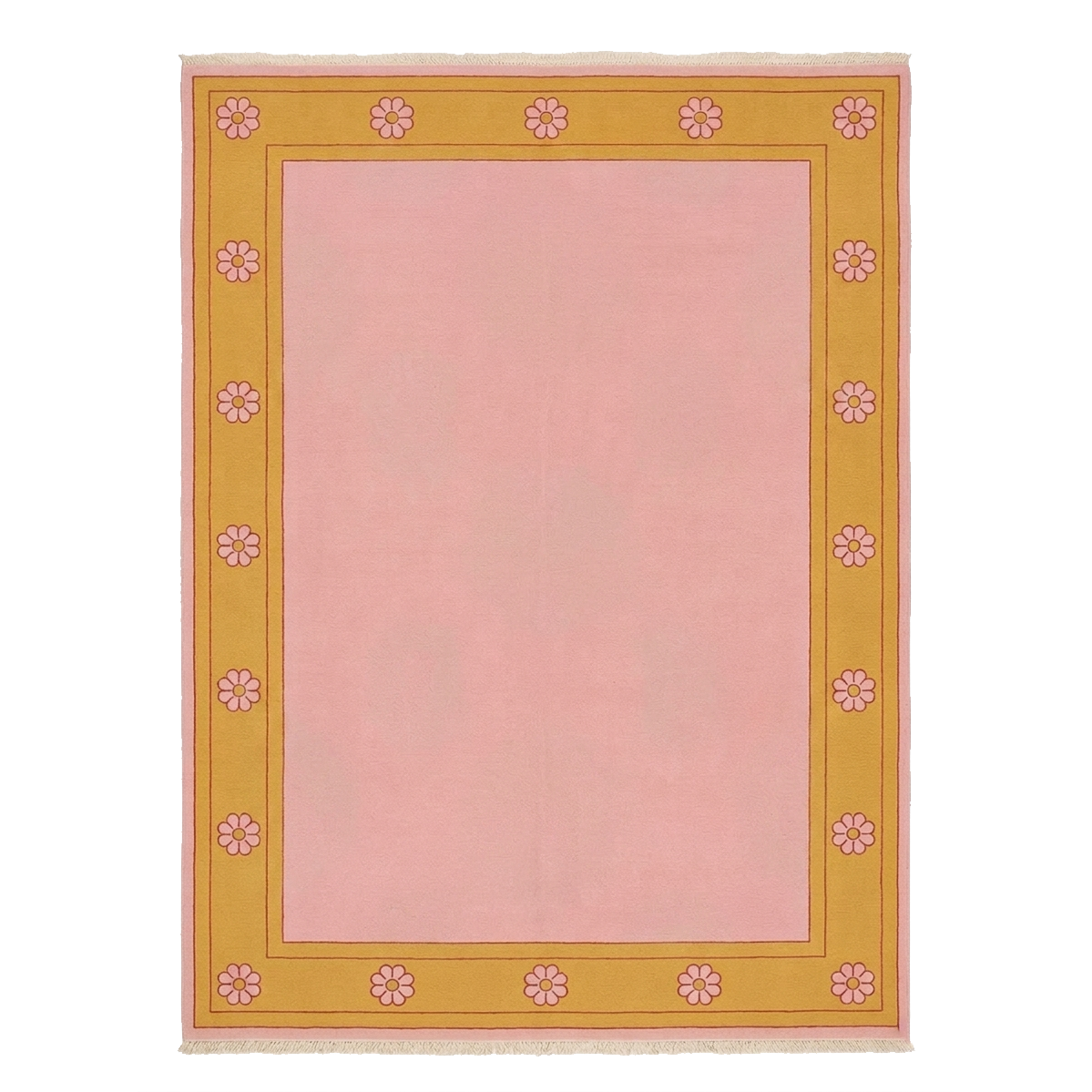 Marigold Border Hand Knotted Rug