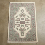 Mauve Garden Talisman Hand Knotted Rug - studio photo