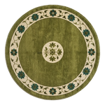 Meadow Lotus Ring Round Hand Knotted Rug - alternate view