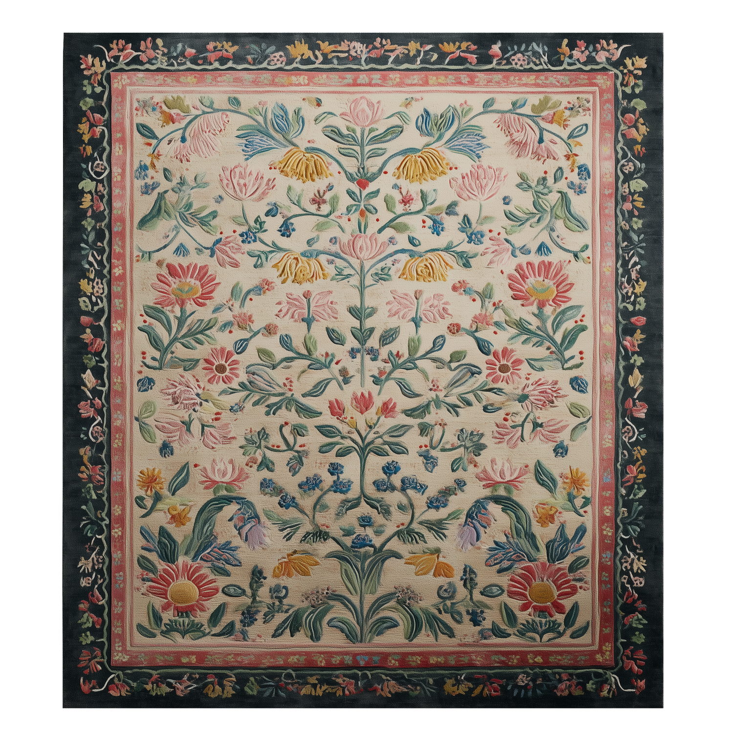 Meadow Sanctuary Hand Tufted Wool Rug 
