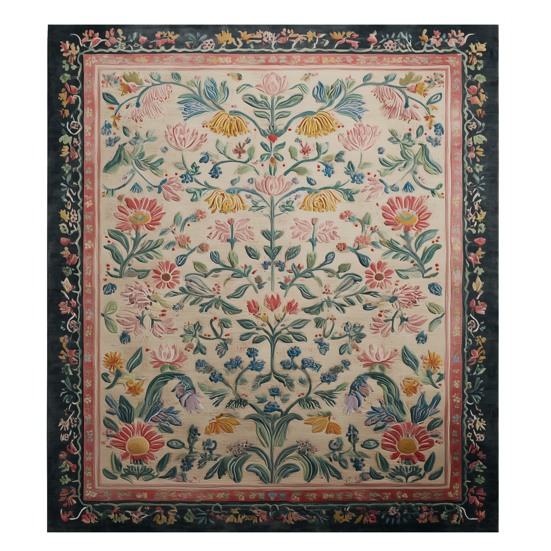 Meadow Sanctuary Hand Tufted Wool Rug 
