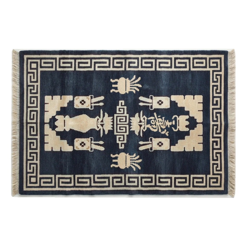Midnight Longevity Vessels Hand Knotted Rug - alternate view