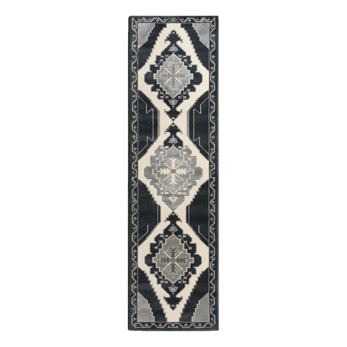 Midnight Totem Flight Hand Tufted Runner Rug