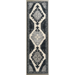 Midnight Totem Flight Hand Tufted Runner Rug - studio photo