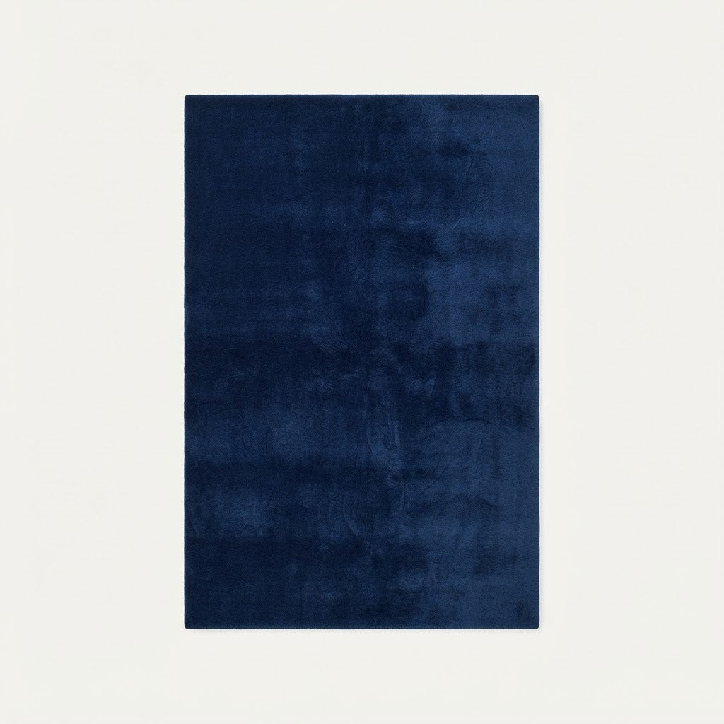 Midnight Velvet Depths Hand Tufted Wool Rug - studio photo