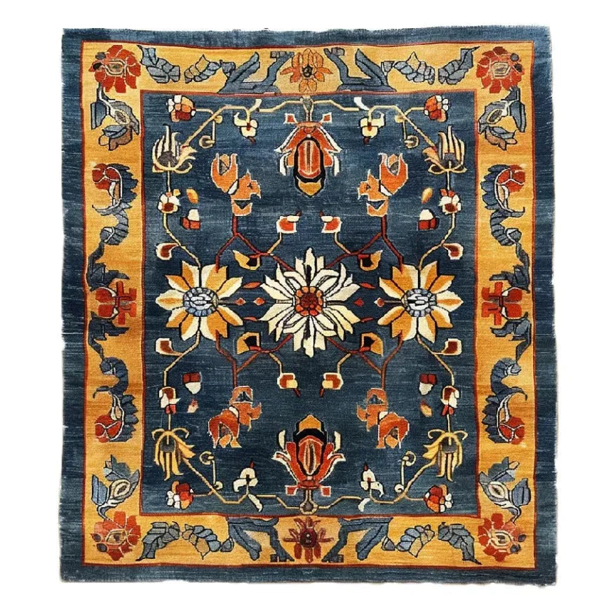 Midnight Blossom Heritage Hand Tufted Rug