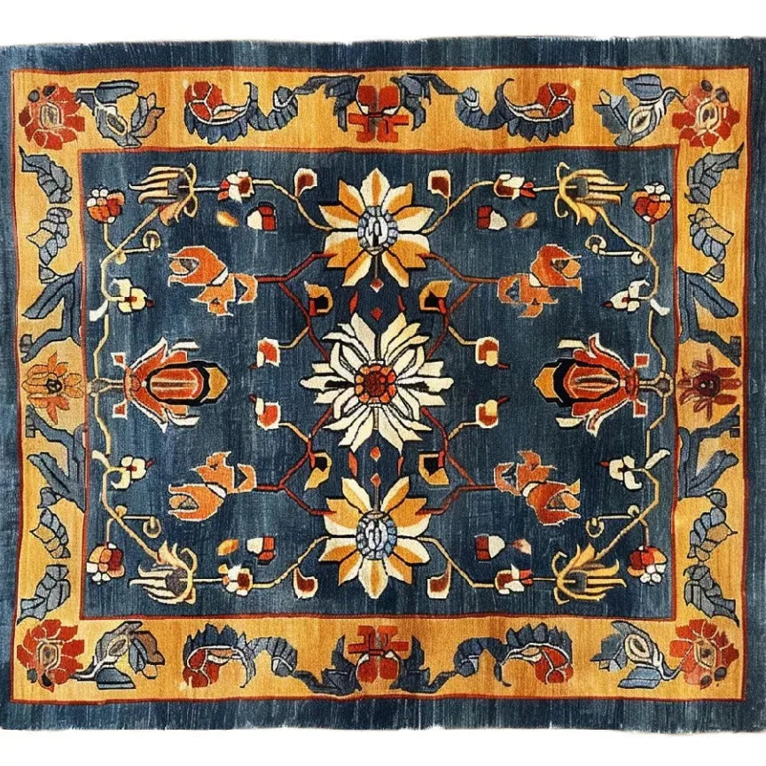 Midnight Blossom Heritage Hand Tufted Rug