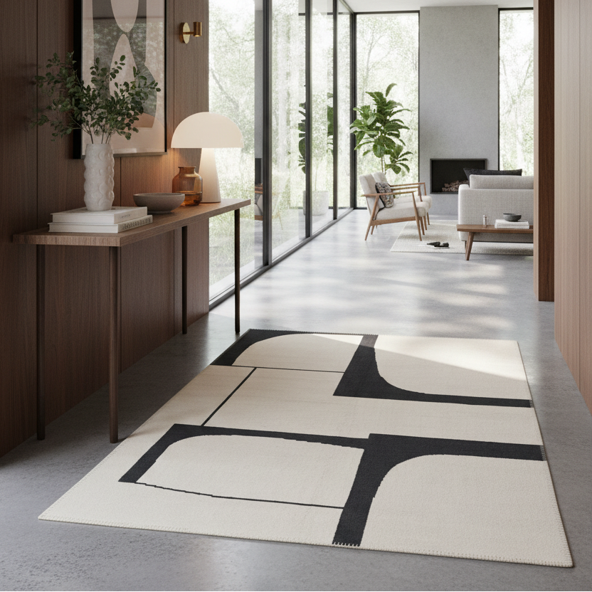 Minimalist Eclipse Hand Knotted Rug