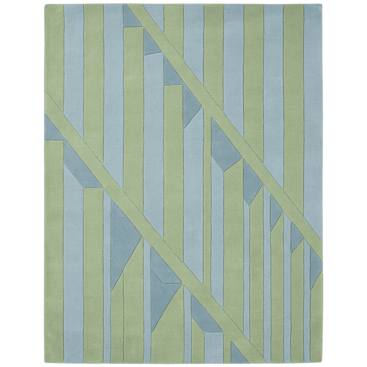 Mint Geometric Sanctuary Hand Tufted Wool Rug