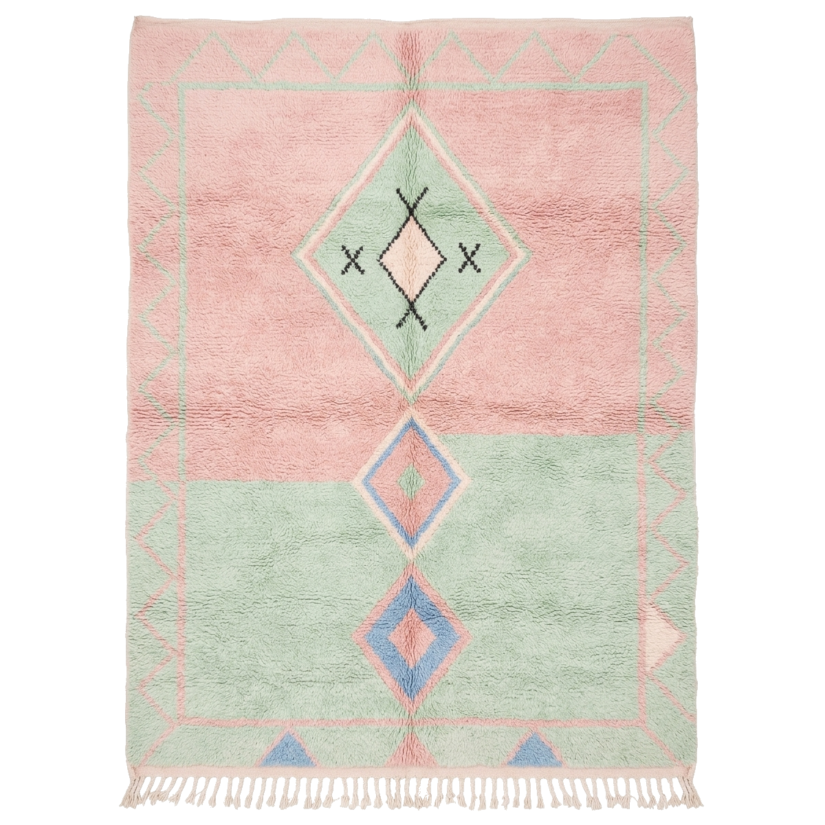 Mint Macaron Moroccan Shag Rug