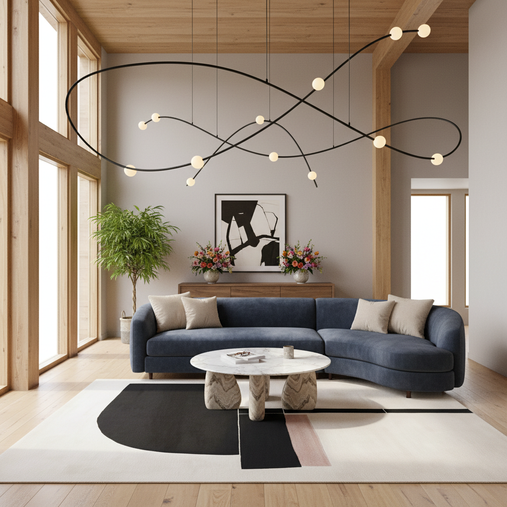 Modern Abstract Hand Tufted Wool Rug