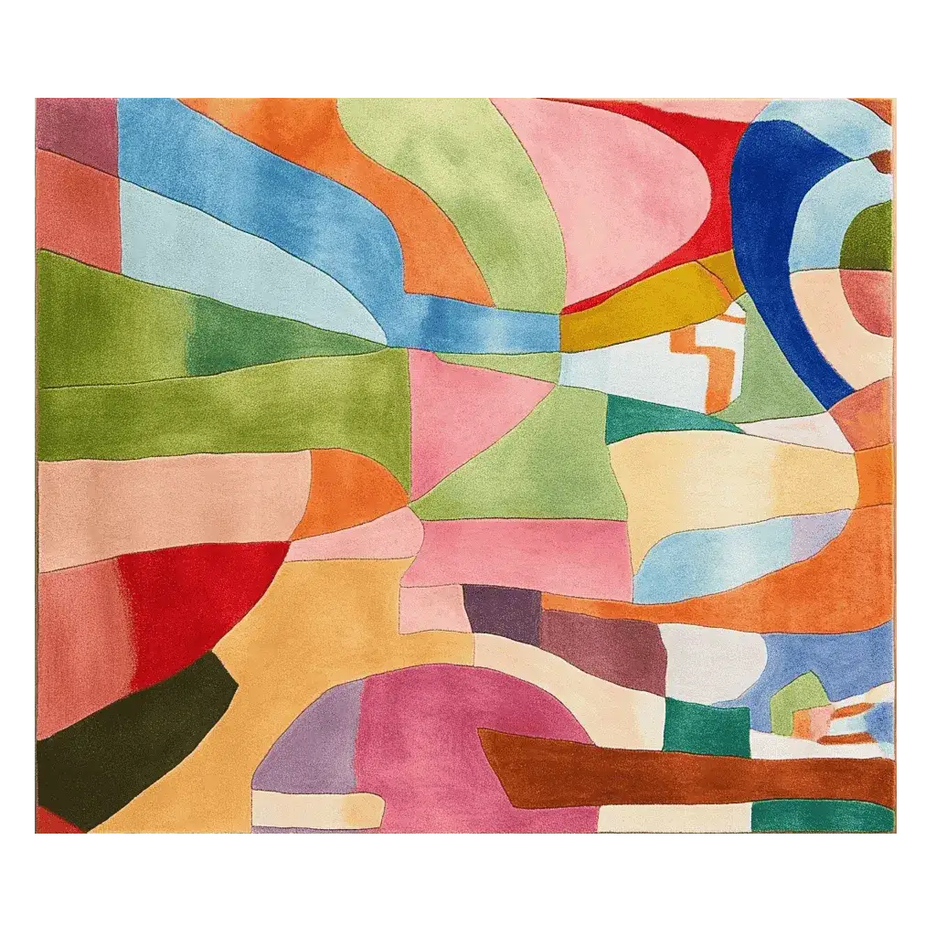 Modern Collage Hand Tufted Rug