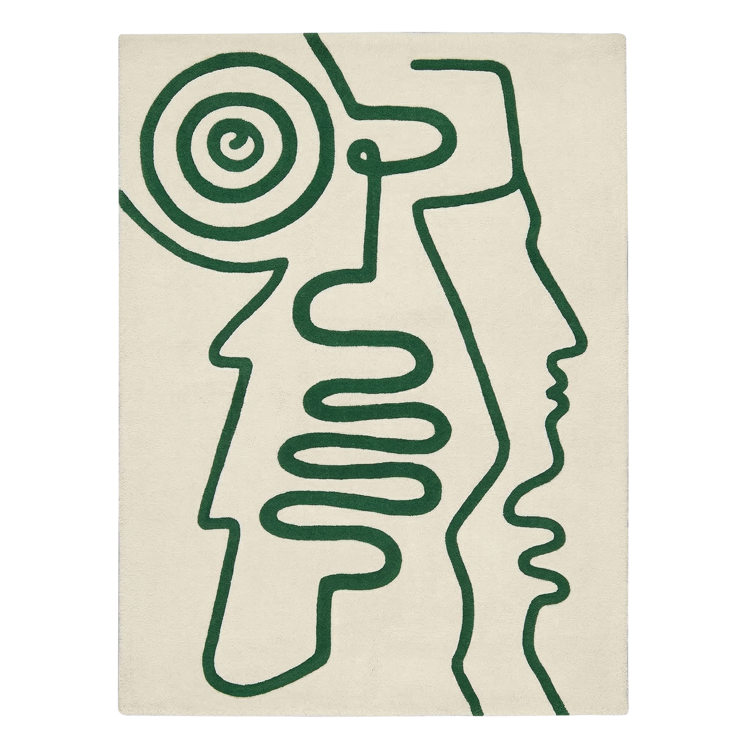 Modernist Hand Tufted Wool Rug