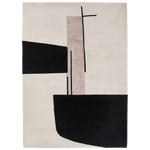 Monochrome Blocks Hand Tufted Wool Rug