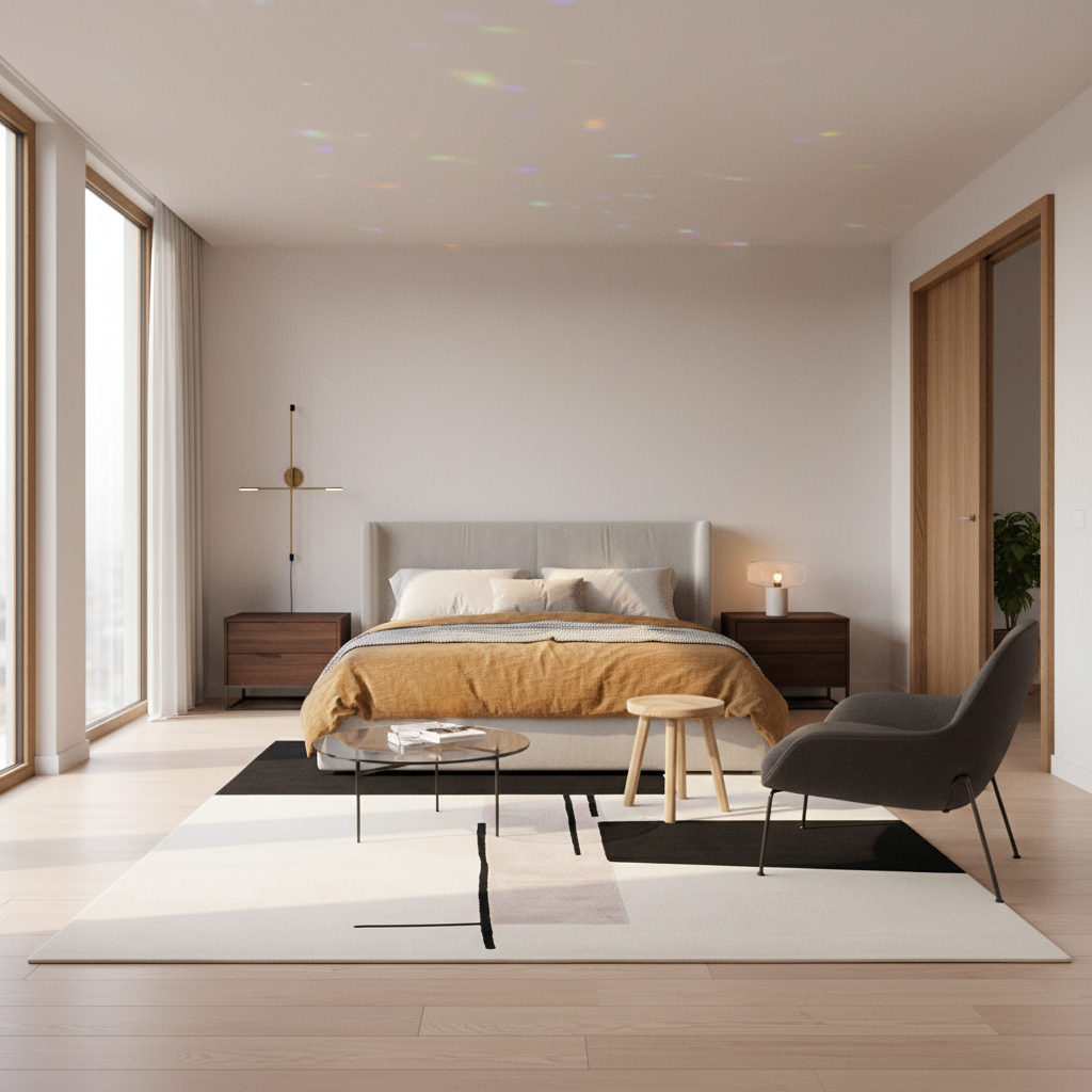 Monochrome Blocks Hand Tufted Wool Rug