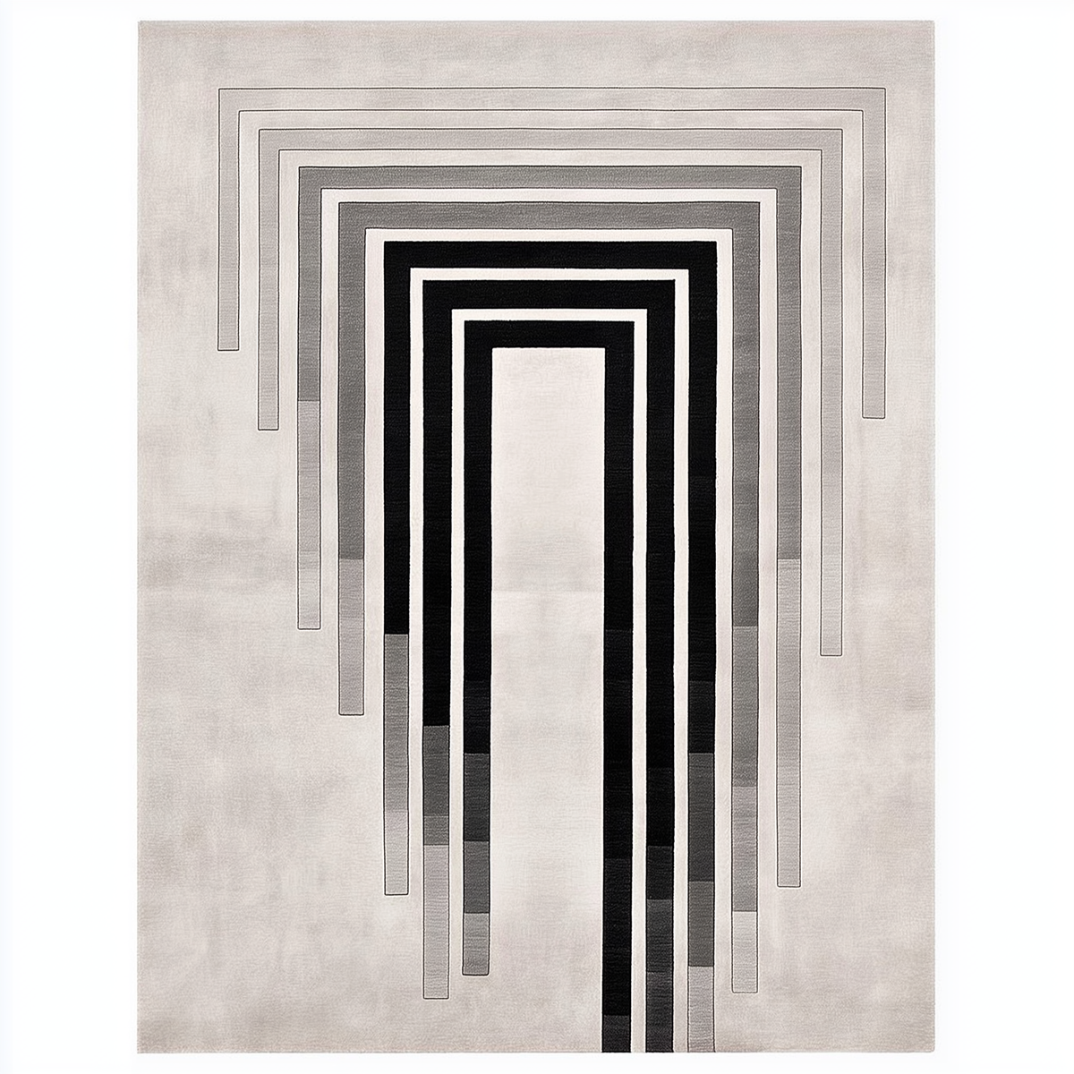 Monochrome Gateway Hand Tufted Wool Rug 