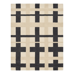 Monochrome Matrix Hand Knotted Wool Rug 