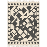 Monochrome Mosaic Hand Knotted Rug