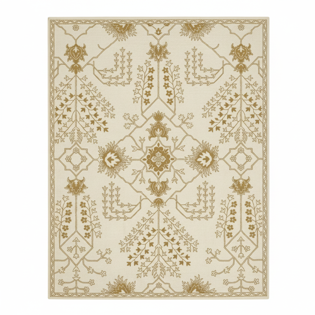 Monochrome Garden Hand Knotted Rug