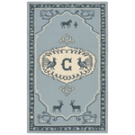 Monogram Style Hand Tufted Wool Rug 
