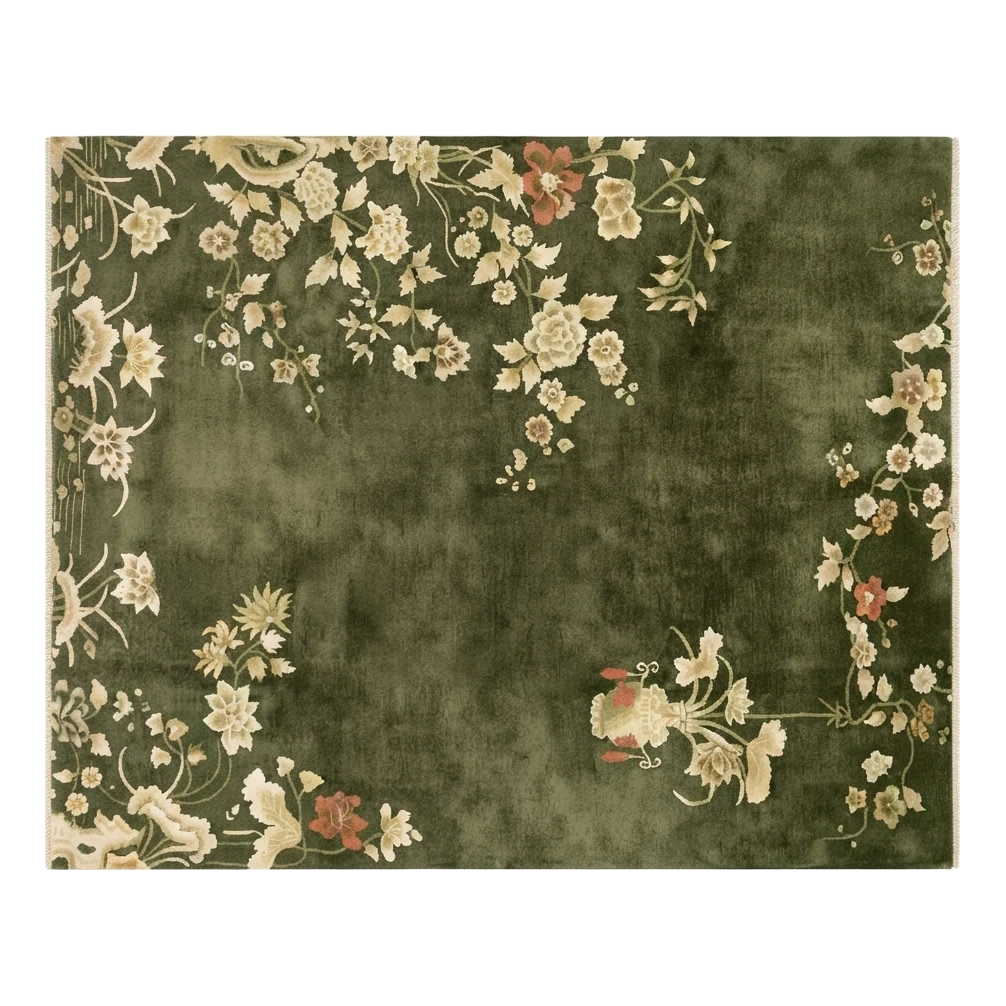 Moss Garden Cascade Hand Knotted Rug - alternate view