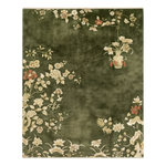 Moss Garden Cascade Hand Knotted Rug