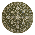 Moss Paisley Orbit Round Hand Tufted Wool Rug - alternate view