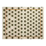 Moss Pebble Parade Flatweave Cotton Dhurrie Rug - alternate view