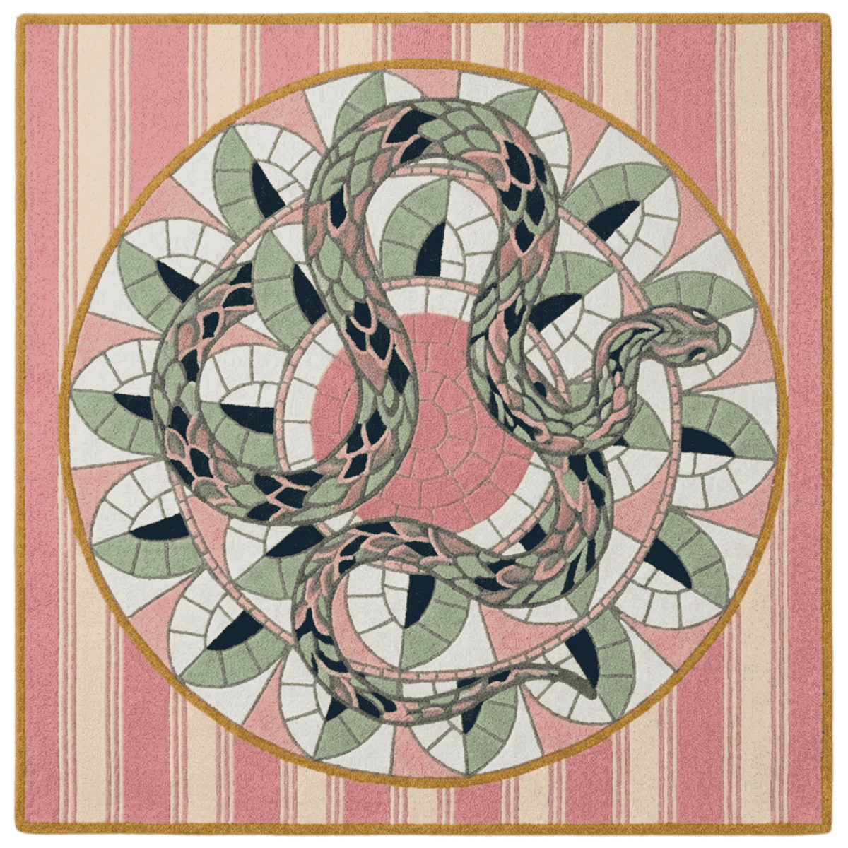 Mozaic Snake Hand Tufted Wool Rug