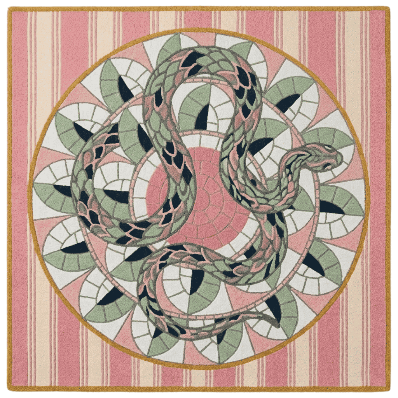 Mozaic Snake Hand Tufted Wool Rug