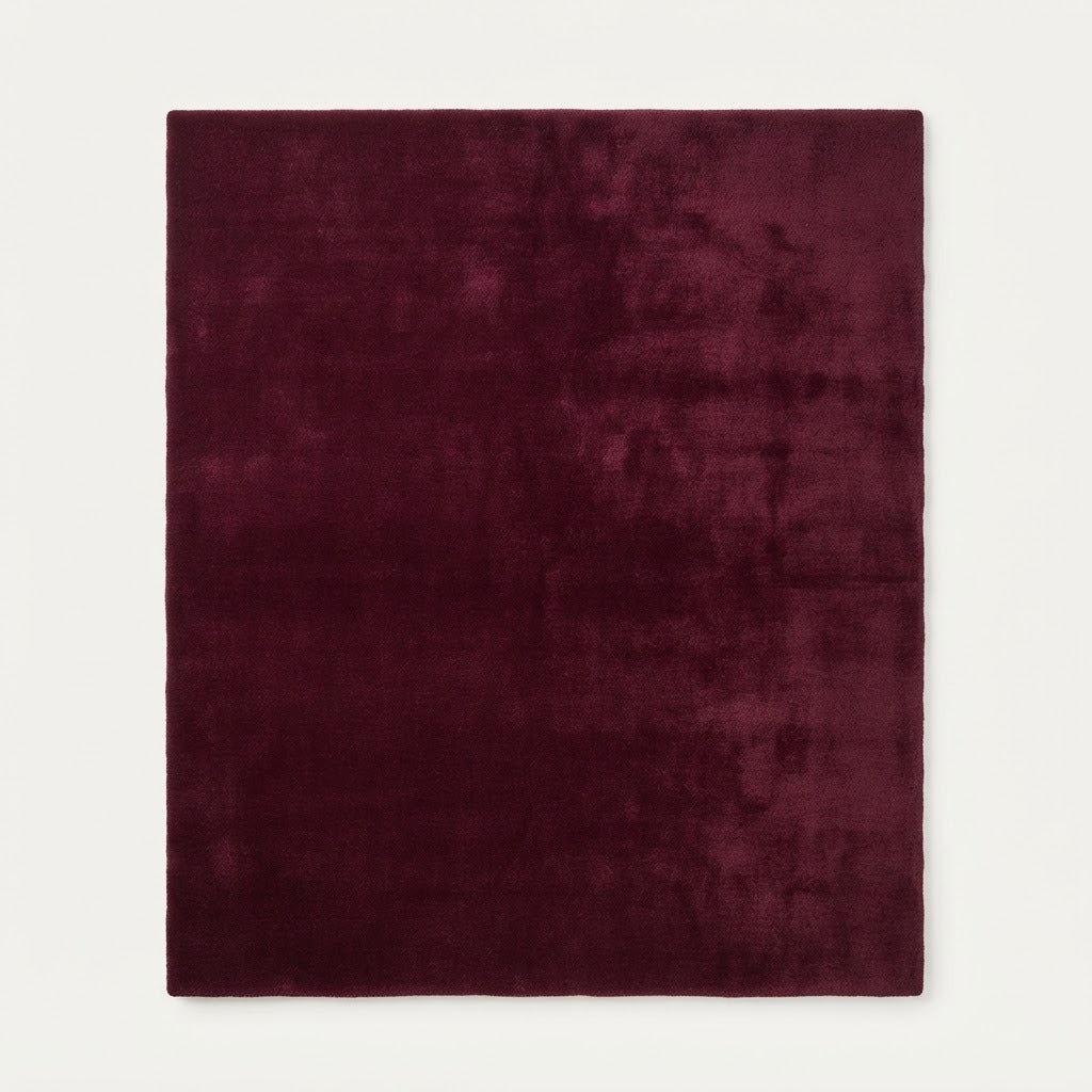 Mulberry Velvet Dusk Hand Tufted Wool and Viscose Rug - studio photo