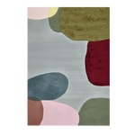 Multicolor Form Hand Tufted Wool Rug 