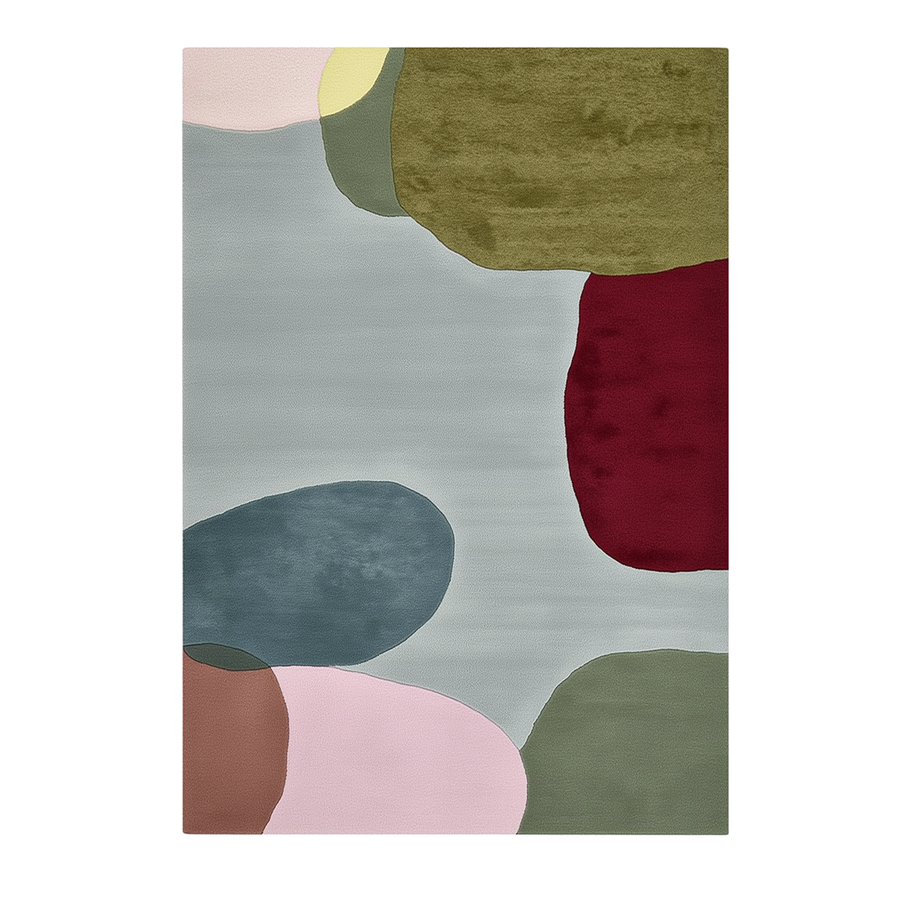 Multicolor Form Hand Tufted Wool Rug 