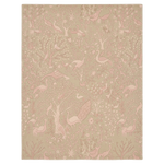 Muted Taupe Avian Forest Hand Knotted Rug 