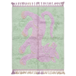 Mythical Creature Silhouette Moroccan Shag Rug