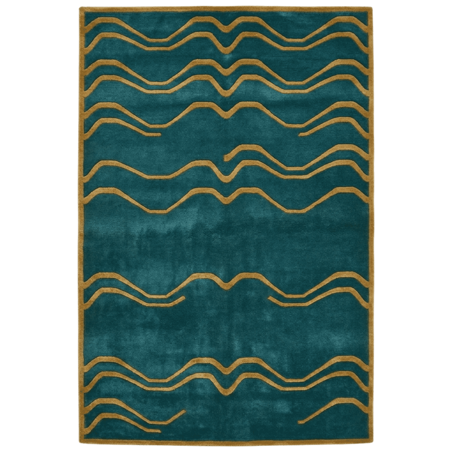 Nocturnal Peacock Throne Hand Tufted Wool Rug