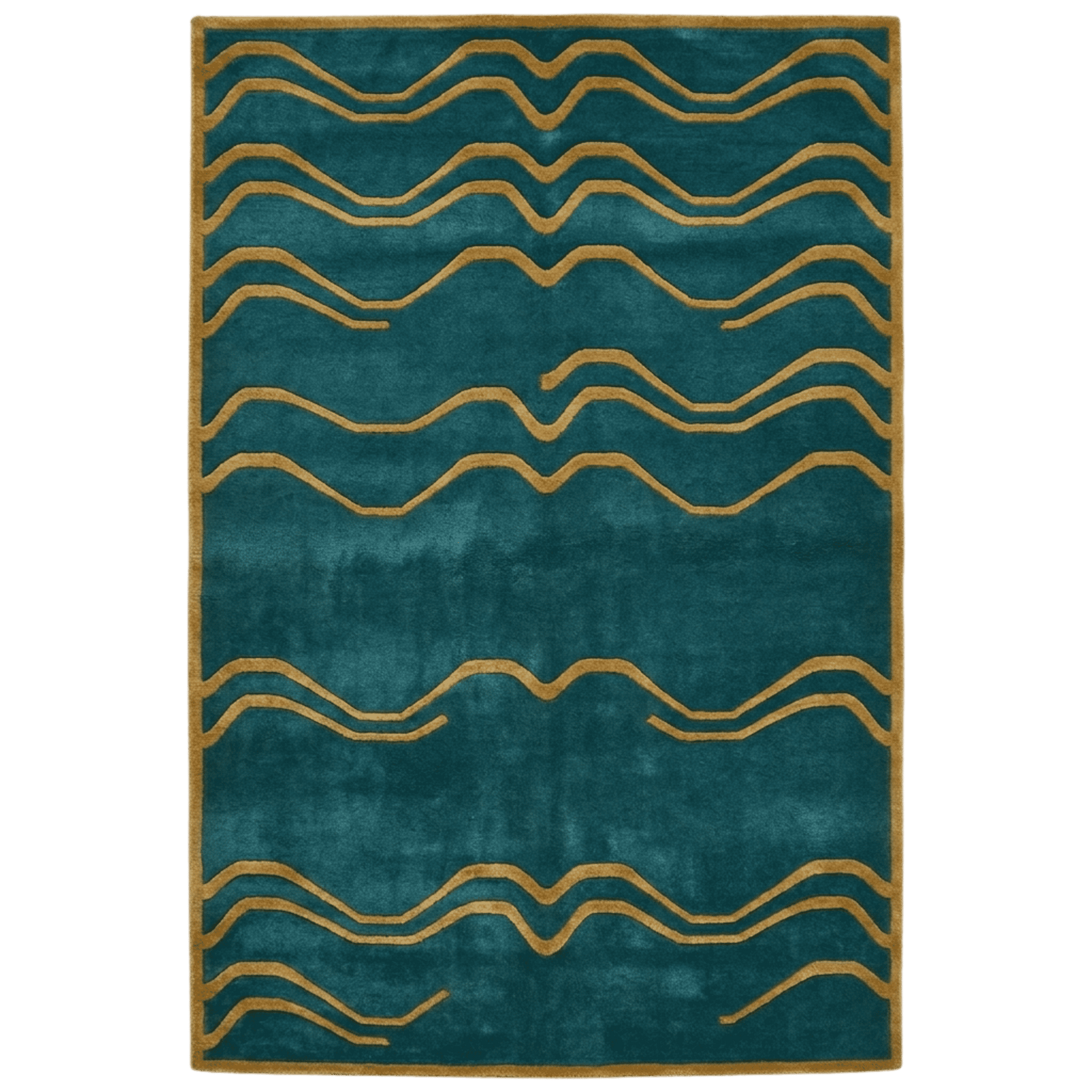Nocturnal Peacock Throne Hand Tufted Wool Rug
