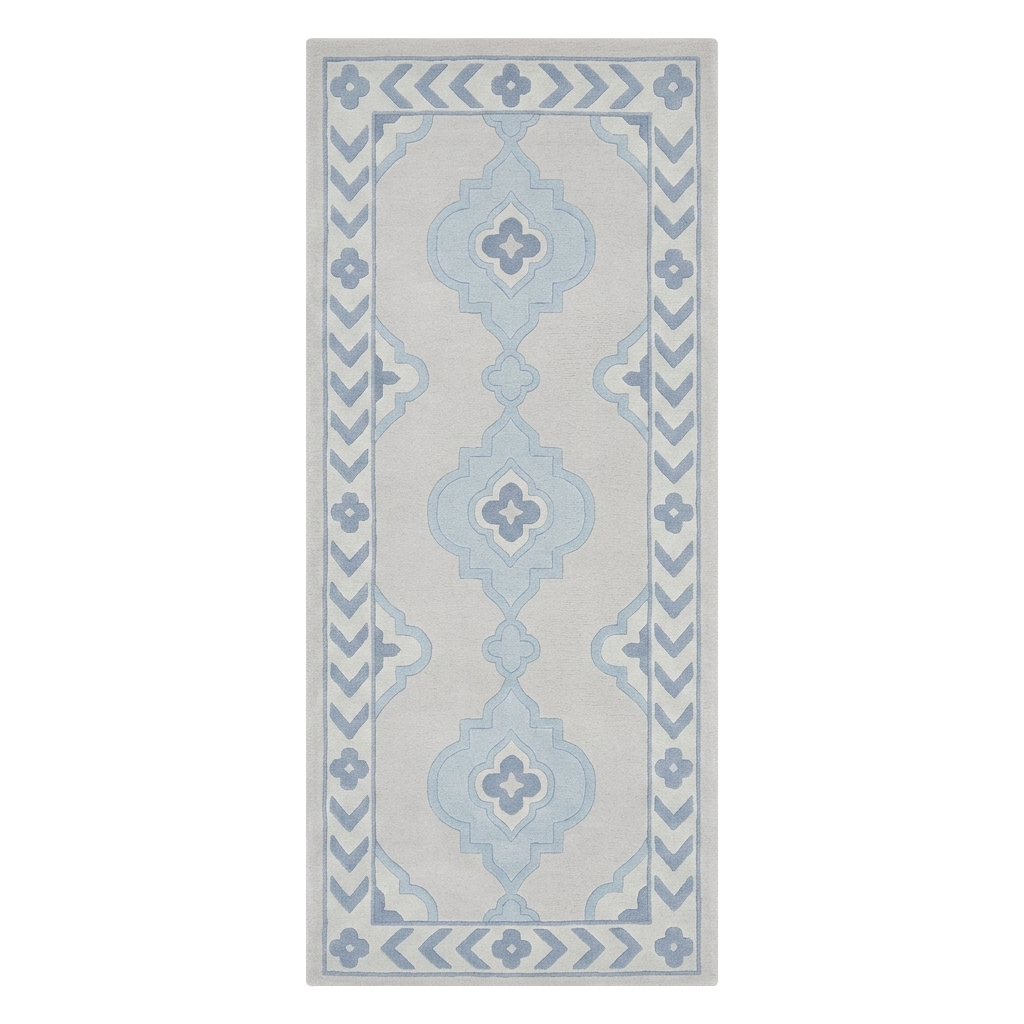 Nordic Chevron Diamond Hand Tufted Runner Rug
