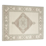 Oatmeal Heirloom Diamond Hand Knotted Rug - alternate view