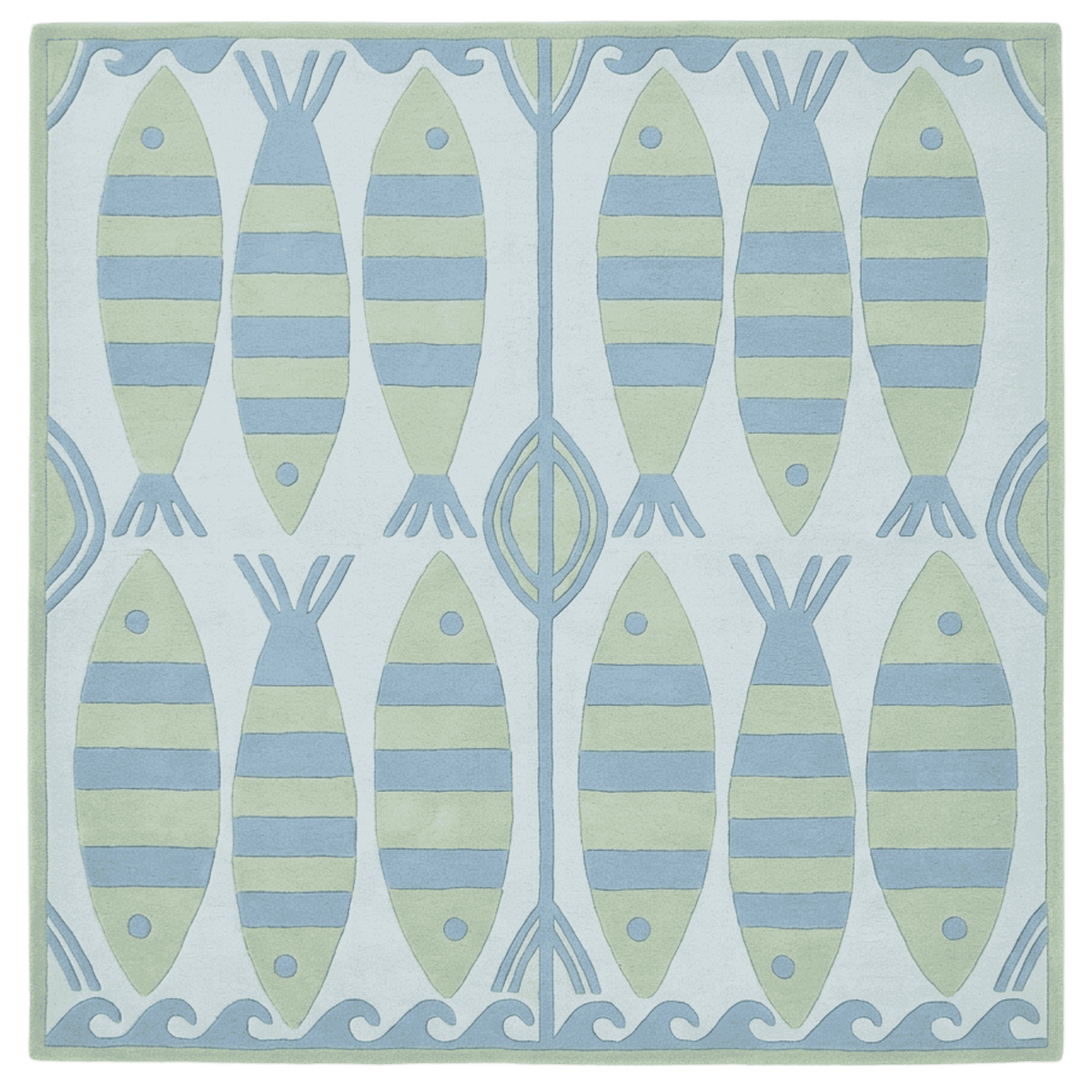 Ocean Orbit Hand Tufted Wool Rug