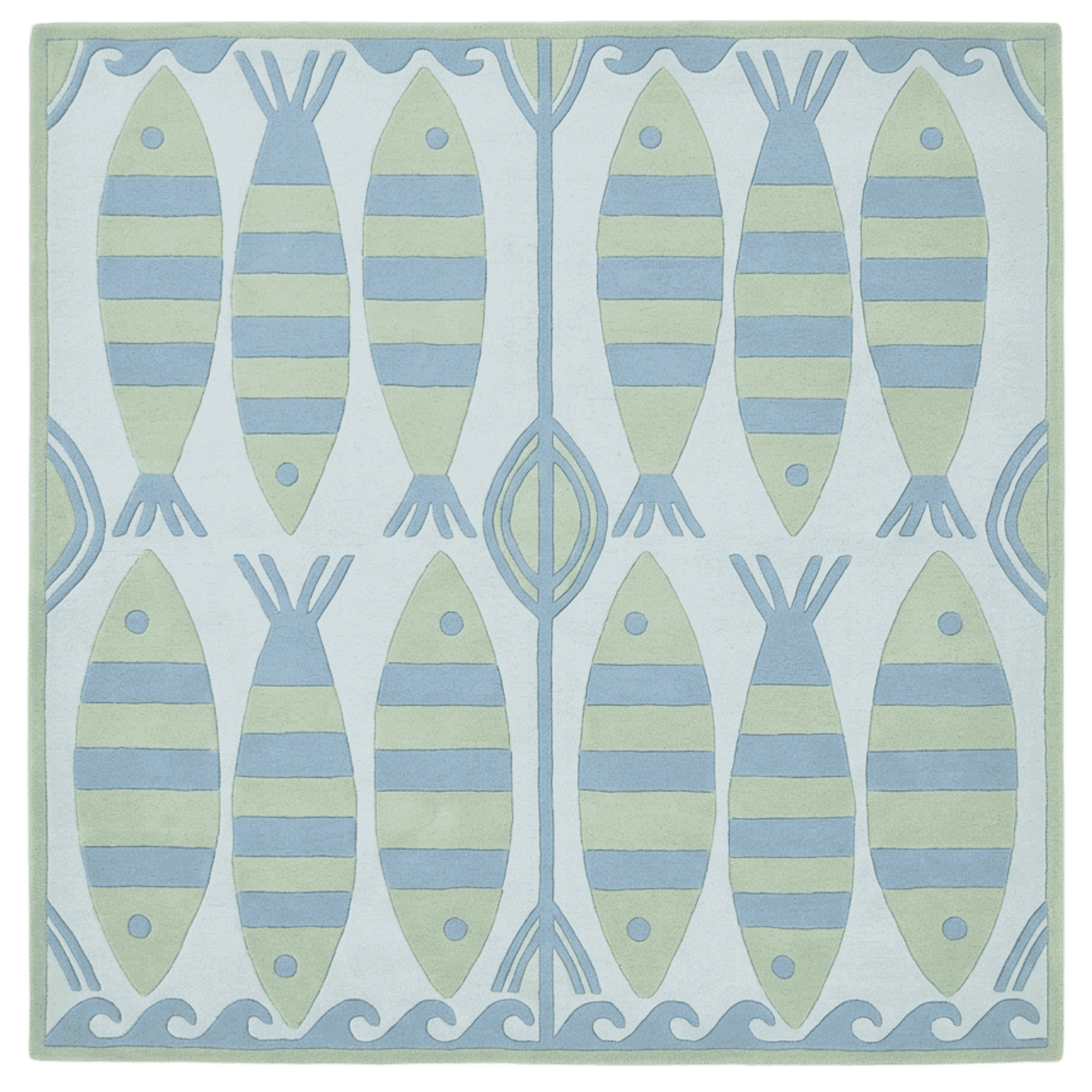 Ocean Orbit Hand Tufted Wool Rug
