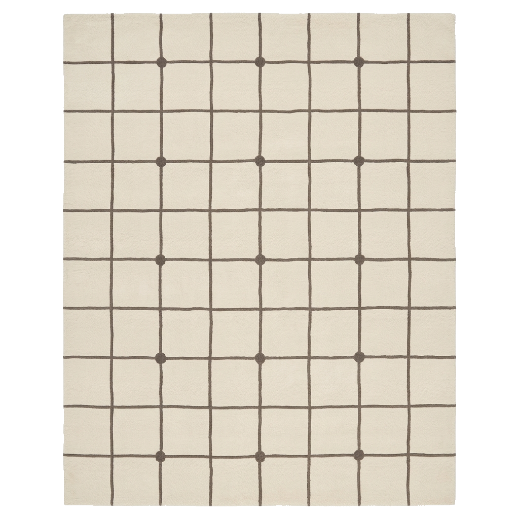 Old School Grid Paper Hand Tufted Wool Rug